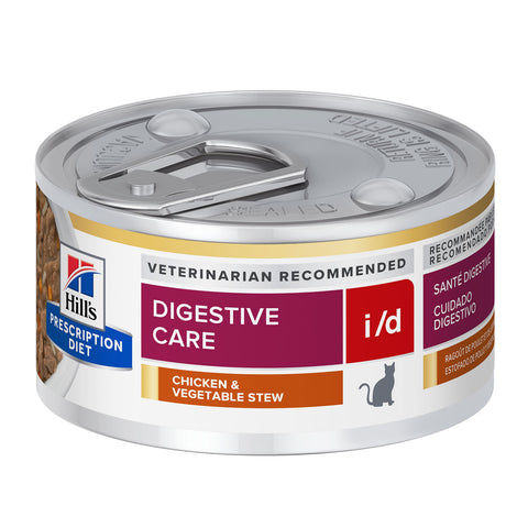 Hill's Prescription Diet I/D Digestive Care Chicken & Vegetable Canned Cat Food 24x82g