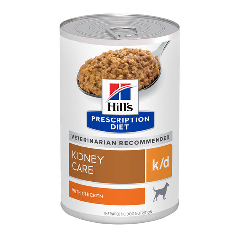 Hill's Prescription Diet K/D Kidney Care Chicken Flavour Canned Dog Food 12x370g