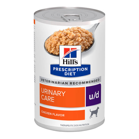 Hill's Prescription Diet U/D Urinary Care Chicken Flavour Canned Dog Food 12x370g