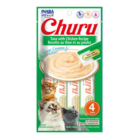 Inaba Churu Tuna & Chicken Cat Treats 4pk