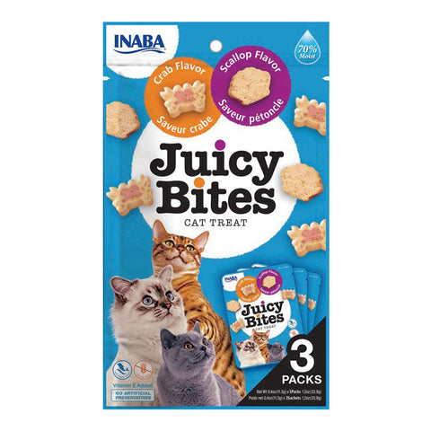 Inaba Juicy Bites Crab & Scallop Cat Treats 3pk