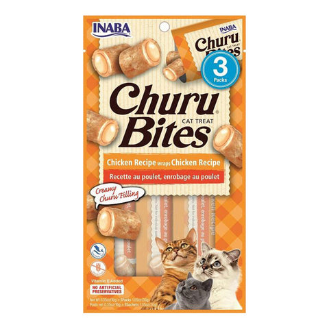 Inaba Churu Wrap Bites Chicken Cat Treats 3pk