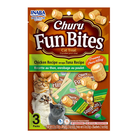 Inaba Churu Fun Bites Tuna Cat Treats 3pk