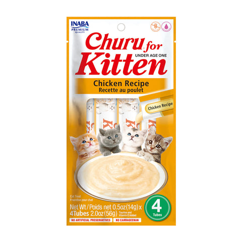 Inaba Churu Chicken Kitten Cat Treats 4pk