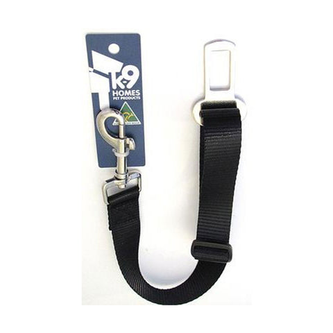 K9 Car Seat Belt Strap Cotton Webbed Black