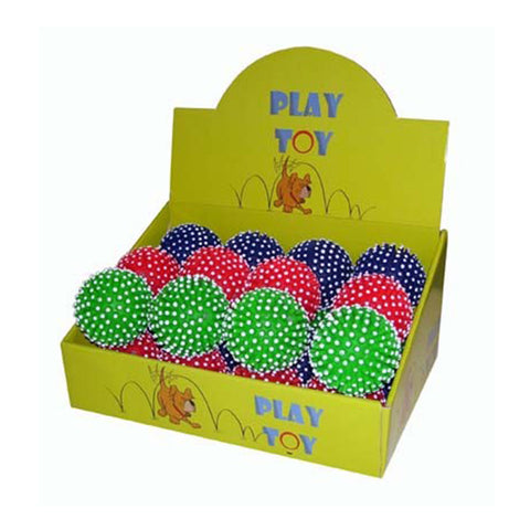 K9 Spikey Squeaky PVC Balls 7.5cm Assorted Colour