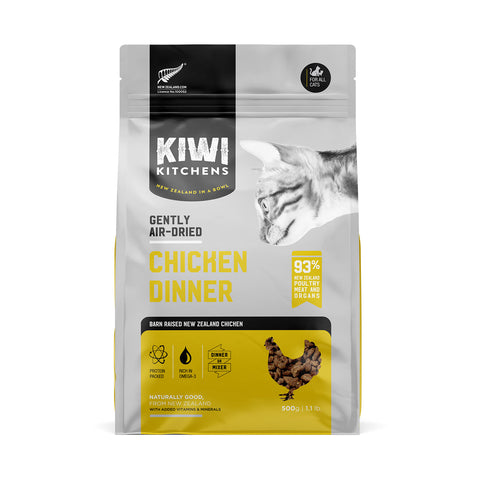 Kiwi Kitchens Air Dried Chicken Dinner Adult Cat Food 500g