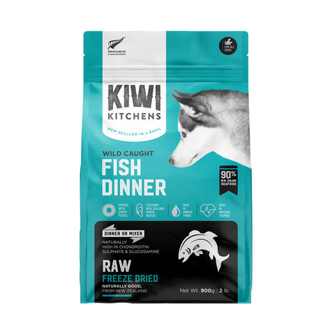 Kiwi Kitchens Raw Freeze Dried Fish Dinner Adult Dog Food