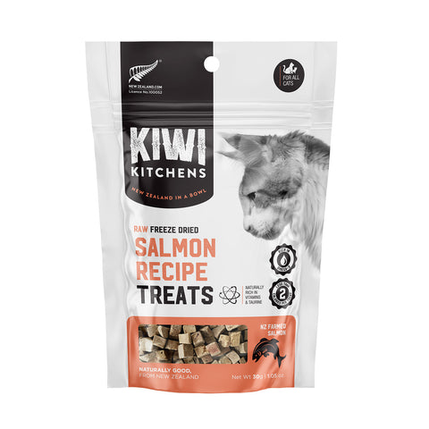 Kiwi Kitchens Raw Freeze Dried Salmon Recipe Cat Treats 30g