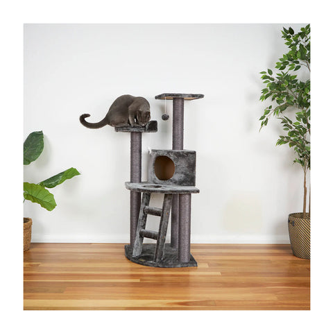 Kazoo Corner 3 Level Cat Scratch Furniture Charcoal