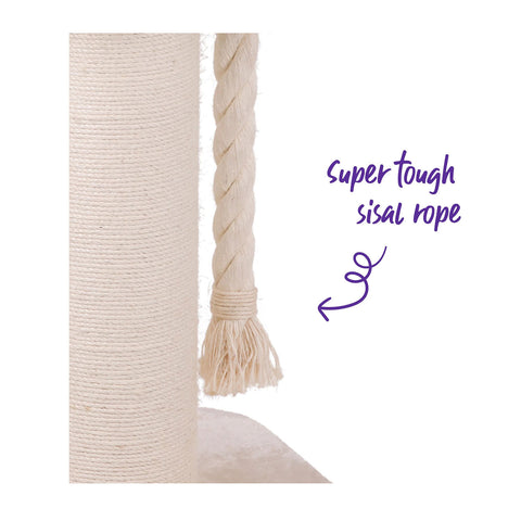 Kazoo High Bed Scratch Post with Rope