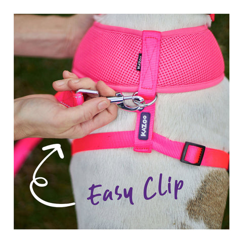 Kazoo Classic Soft Walking Dog Harness Pink