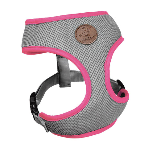 Kazoo Active Soft Walking Dog Harness Silver & Pink