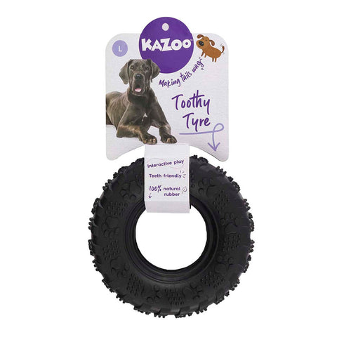 Kazoo Toothy Tyre Dog Toy