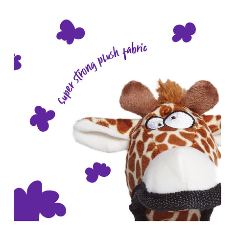 Kazoo Furries Tough Giraffe Plush Dog Toy