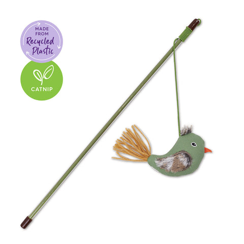 Kazoo Eco-Friendly Bird Wand with Catnip Cat Toy