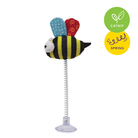 Kazoo Bouncy Bee with Catnip Cat Toy