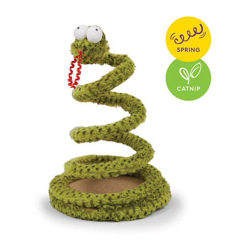 Kazoo Stimulating Springy Snake with Catnip Cat Toy