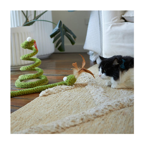 Kazoo Stimulating Springy Snake with Catnip Cat Toy