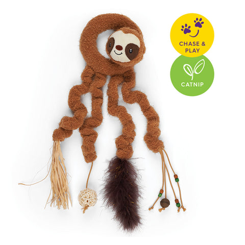 Kazoo Interactive Long Legged Sloth with Catnip Cat Toy