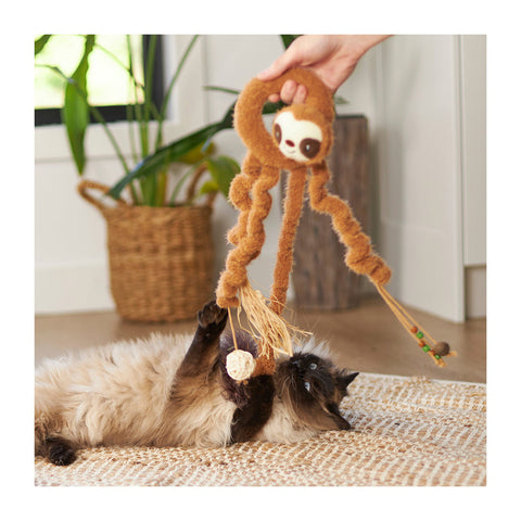 Kazoo Interactive Long Legged Sloth with Catnip Cat Toy