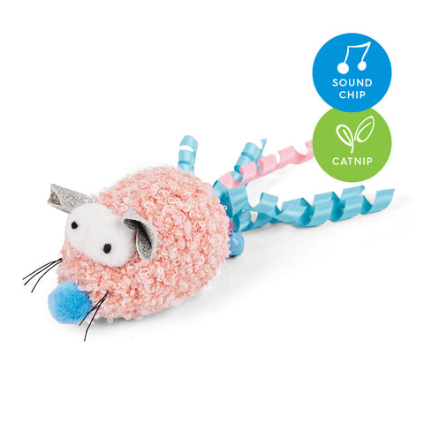 Kazoo Pinky Mouse with Catnip & Sound Chip Cat Toy