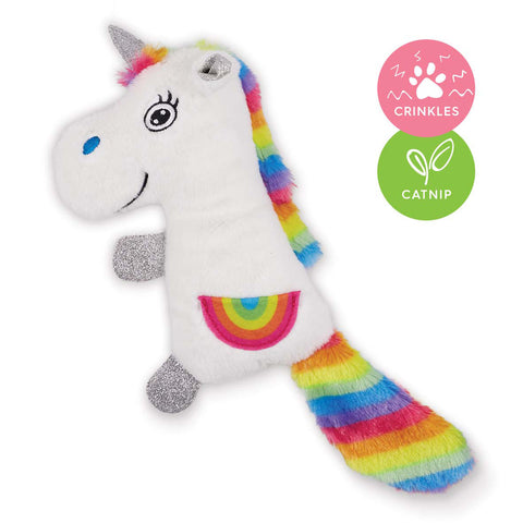 Kazoo Crinkle Unicorn with Catnip Cat Toy