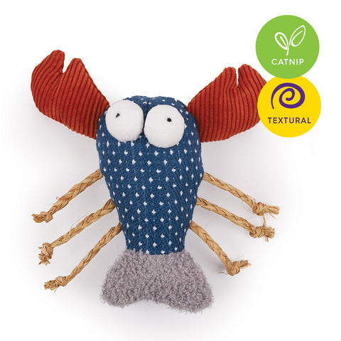 Kazoo Snappy Lobster with Catnip & Straw Cat Toy