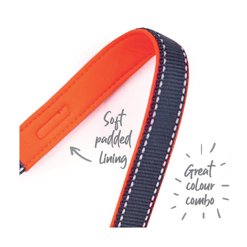 Kazoo Active Dog Collar Slate & Orange