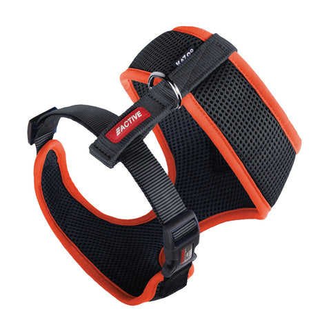 Kazoo Active Soft Walking Dog Harness Slate & Orange