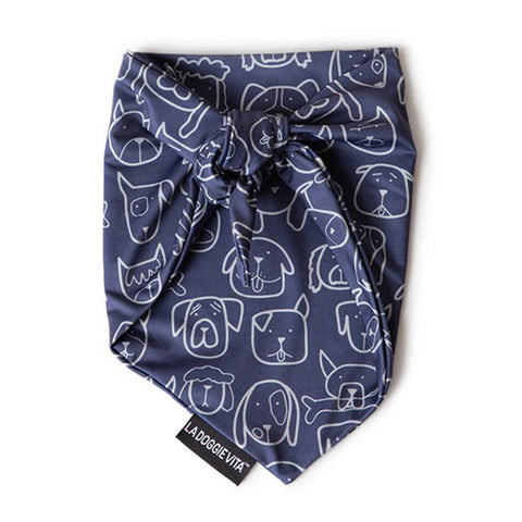 La Doggie Vita Dog Central Indigo Bandana