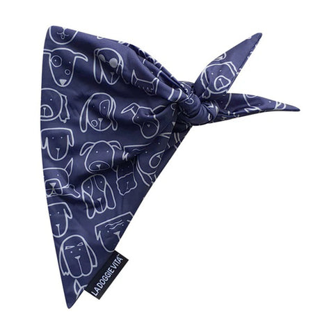 La Doggie Vita Dog Central Indigo Bandana