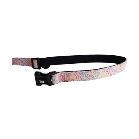 La Doggie Vita Neon Bone Pink Dog Lead Medium