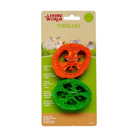 Living World Crunchy Capsicum Loofah Chew Toy 2pk