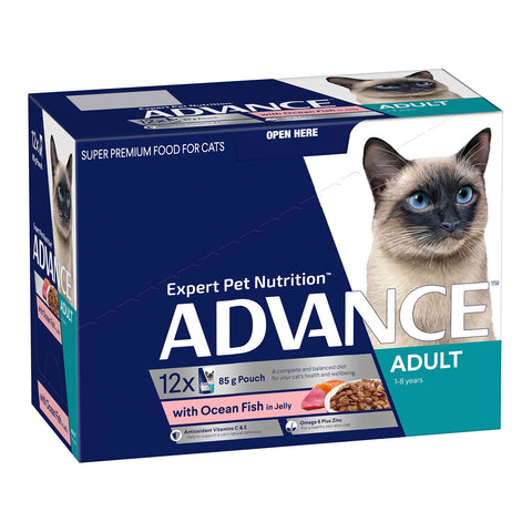 Advance Ocean Fish in Jelly Adult Wet Cat Food Pouch