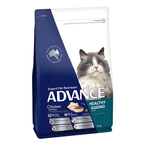 Advance Healthy Ageing 8+ Chicken & Rice Adult Dry Cat Food 3kg