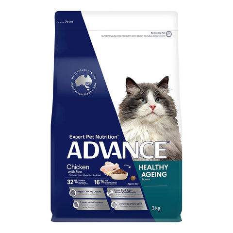 Advance Healthy Ageing 8+ Chicken & Rice Adult Dry Cat Food 3kg