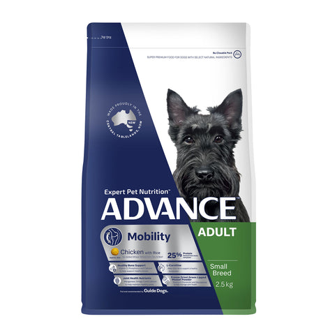 Advance Small Breed Mobility Chicken & Rice Adult Dry Dog Food 2.5kg