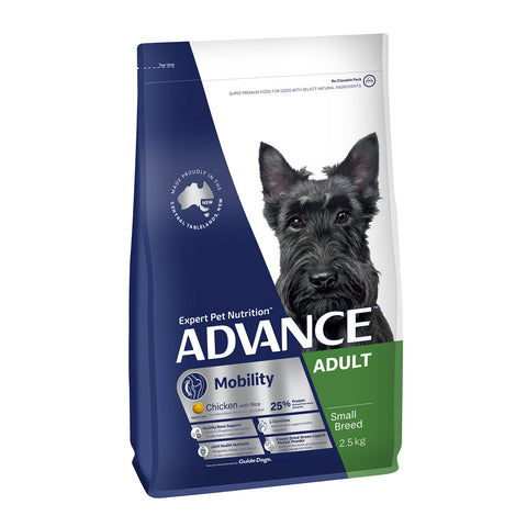 Advance Small Breed Mobility Chicken & Rice Adult Dry Dog Food 2.5kg