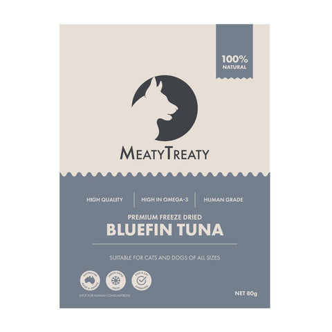 Meaty Treaty Freeze Dried Bluefin Tuna Dog & Cat Treats 80g