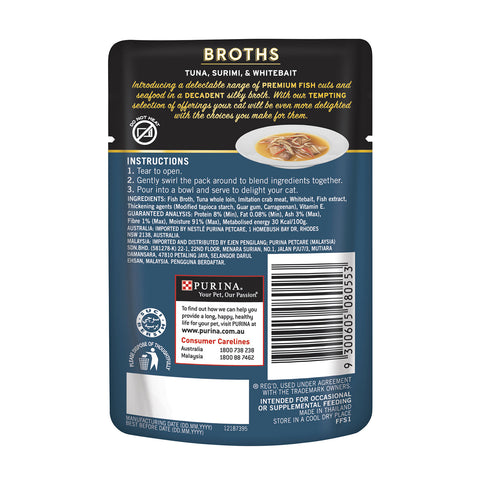 Fancy Feast Royale Tuna, Surimi & Whitebait Broth Adult Wet Cat Food 40g