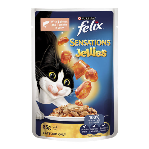 Felix Sensations Jellies Fish Selection Adult Wet Cat Food Pouches 12x85g