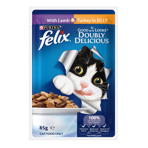 Felix Meat Selection in Jelly Adult Wet Cat Food Pouches 12x85g