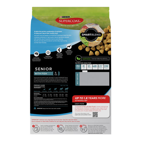 Supercoat Senior Fish Adult Dry Dog Food