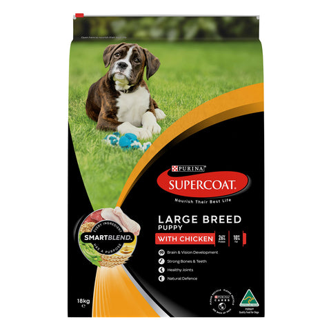 Supercoat Large Breed Chicken Puppy Dry Dog Food 18kg