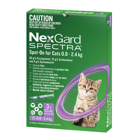 NexGard Spectra Cat 0.8-2.4kg Purple