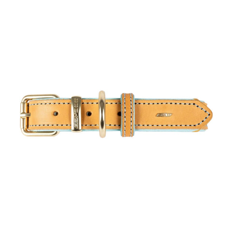 EzyDog Oxford Leather Dog Collar Powder Blue