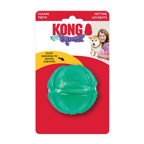 KONG Squeezz Dental Ball Dog Toy Medium