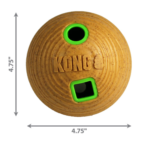 KONG Bamboo Feeder Ball Dog Toy Medium