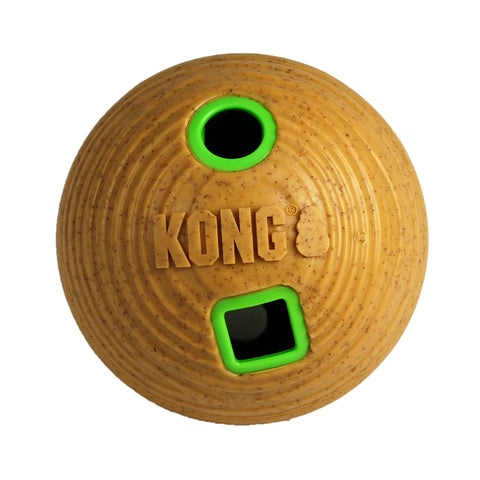 KONG Bamboo Feeder Ball Dog Toy Medium